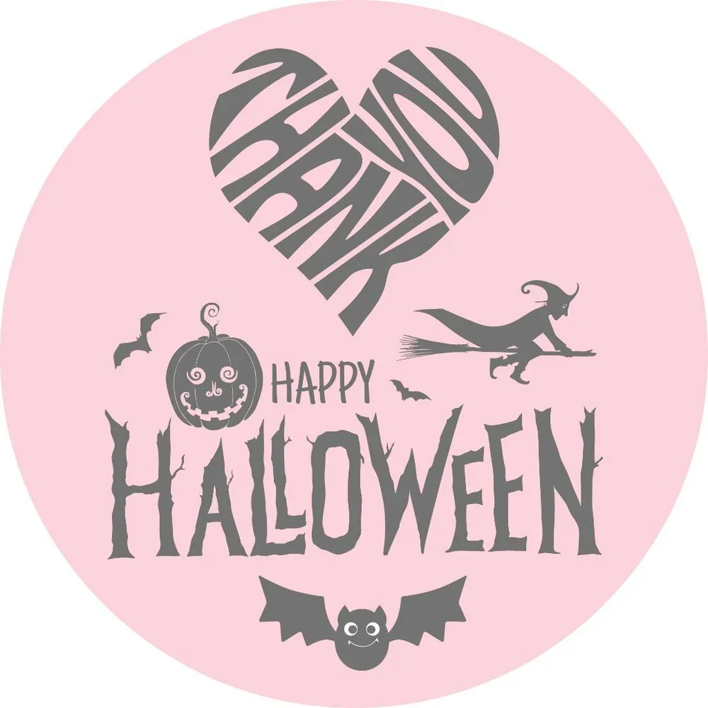 100 Thank You Stickers Halloween